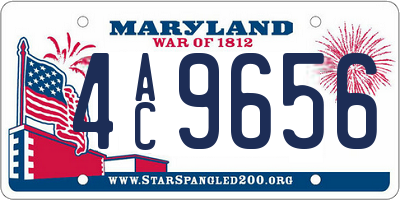MD license plate 4AC9656