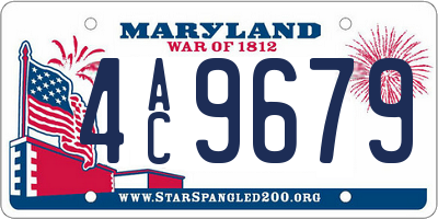 MD license plate 4AC9679