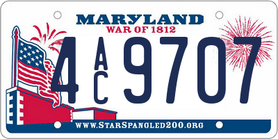 MD license plate 4AC9707