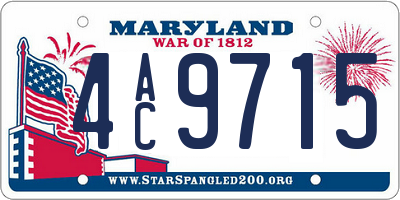 MD license plate 4AC9715