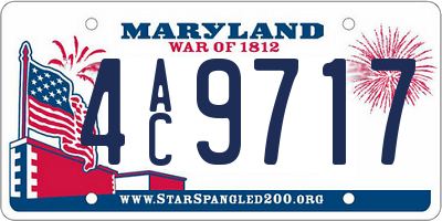 MD license plate 4AC9717