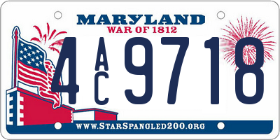 MD license plate 4AC9718
