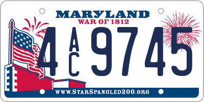 MD license plate 4AC9745