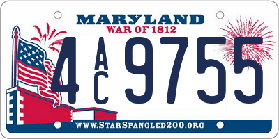 MD license plate 4AC9755