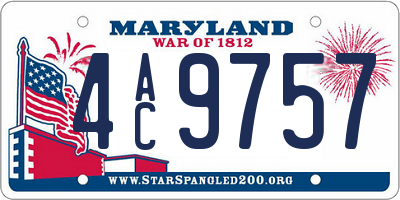 MD license plate 4AC9757