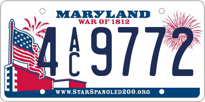 MD license plate 4AC9772