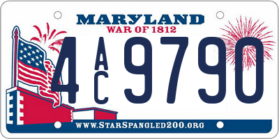 MD license plate 4AC9790