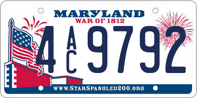 MD license plate 4AC9792