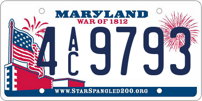 MD license plate 4AC9793