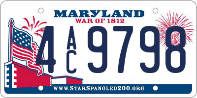 MD license plate 4AC9798