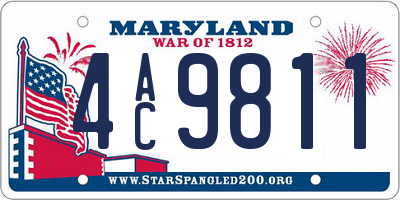 MD license plate 4AC9811