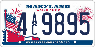 MD license plate 4AC9895