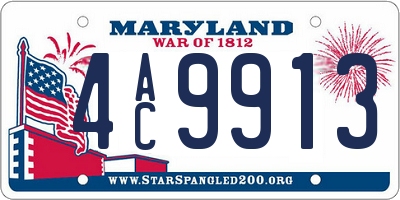 MD license plate 4AC9913