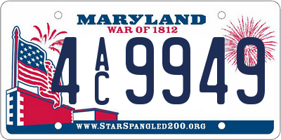 MD license plate 4AC9949