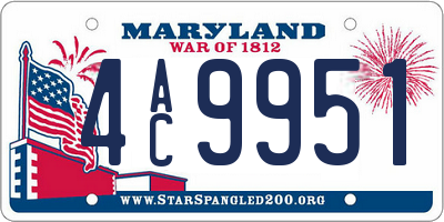 MD license plate 4AC9951
