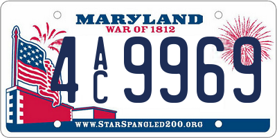 MD license plate 4AC9969
