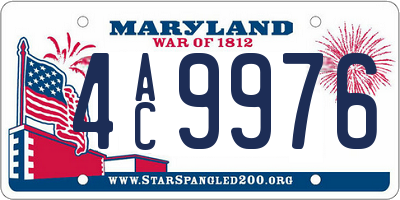 MD license plate 4AC9976