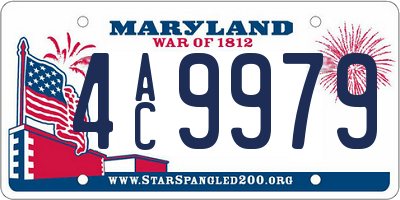 MD license plate 4AC9979
