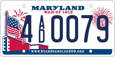 MD license plate 4AD0079