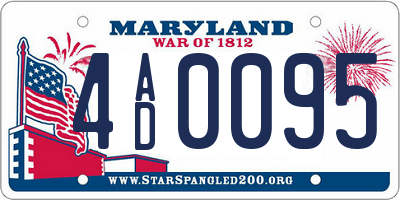 MD license plate 4AD0095
