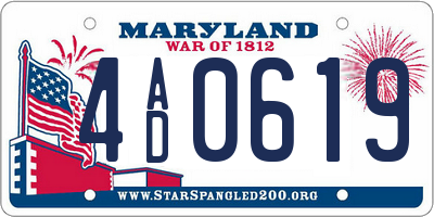 MD license plate 4AD0619
