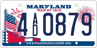 MD license plate 4AD0879