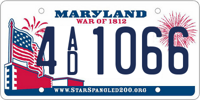 MD license plate 4AD1066