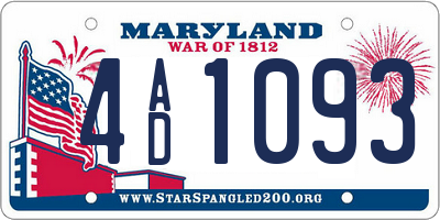 MD license plate 4AD1093