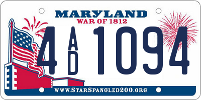 MD license plate 4AD1094