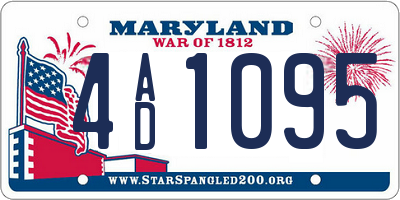 MD license plate 4AD1095