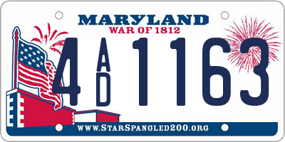 MD license plate 4AD1163