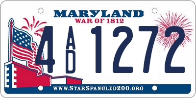 MD license plate 4AD1272