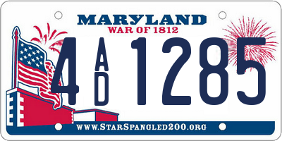 MD license plate 4AD1285