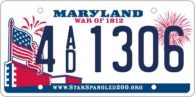 MD license plate 4AD1306