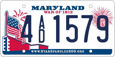 MD license plate 4AD1579