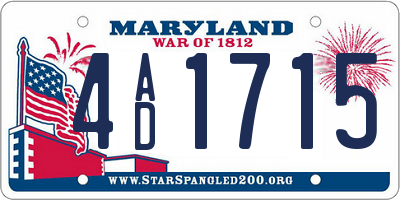 MD license plate 4AD1715