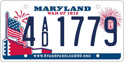 MD license plate 4AD1779