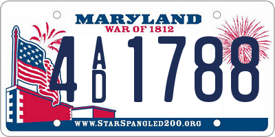 MD license plate 4AD1788