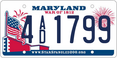 MD license plate 4AD1799