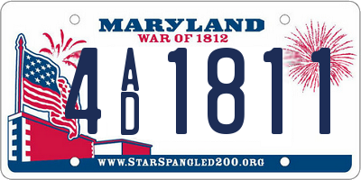 MD license plate 4AD1811