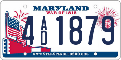 MD license plate 4AD1879