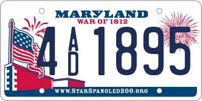 MD license plate 4AD1895