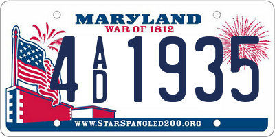 MD license plate 4AD1935