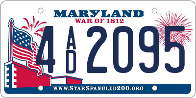 MD license plate 4AD2095
