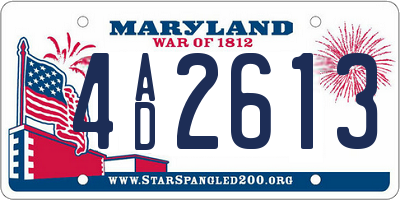 MD license plate 4AD2613