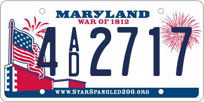 MD license plate 4AD2717