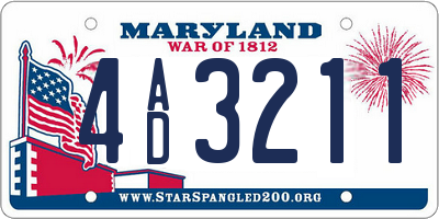 MD license plate 4AD3211