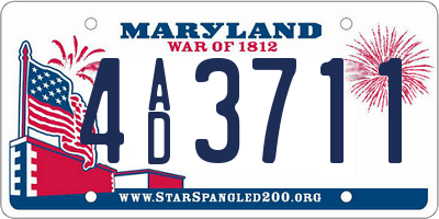 MD license plate 4AD3711
