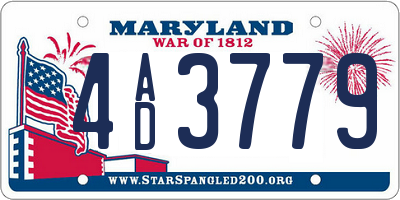 MD license plate 4AD3779