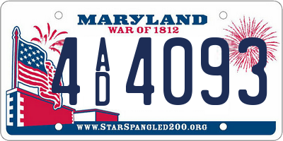 MD license plate 4AD4093